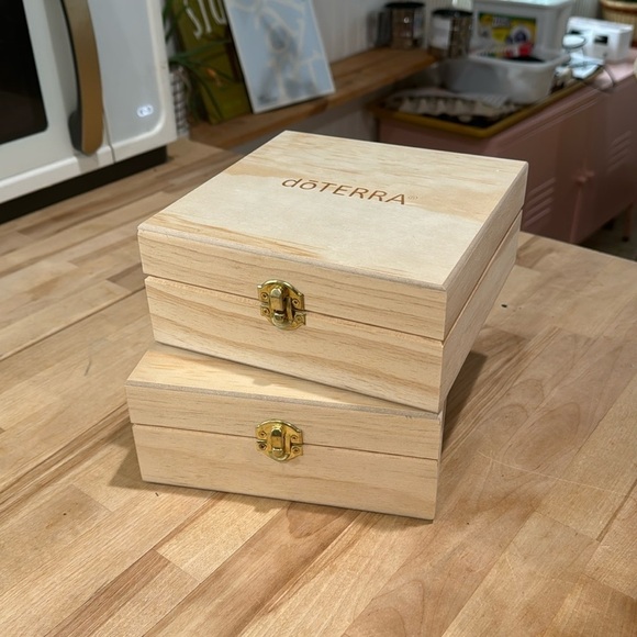 Doterra Other - Doterra Wooden Square 25 Essential Oil Holders Bundle of 2